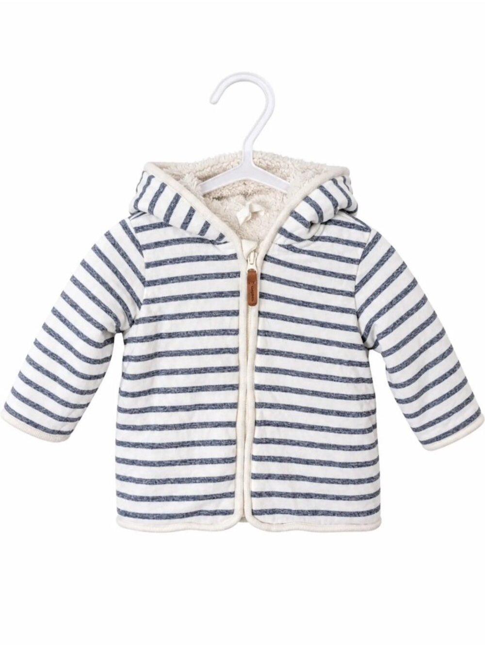 H&M Teddy Bear Ear Fuzzy Zip-Up Sweater (6-12m) Baby Clothes